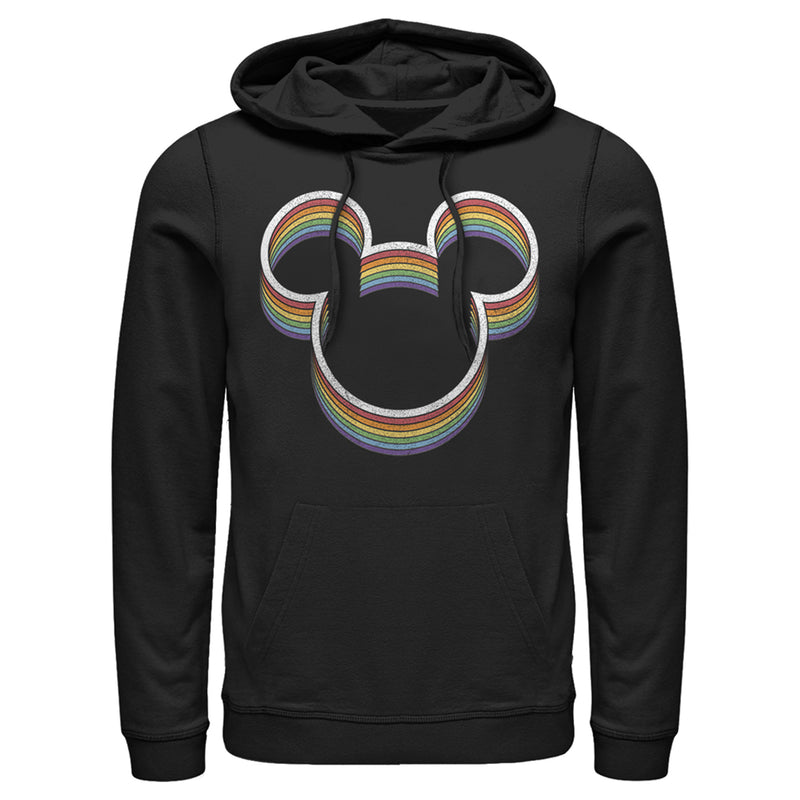 Men's Mickey & Friends Rainbow Logo Pull Over Hoodie