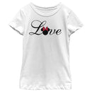 Girl's Mickey & Friends Minnie Mouse Love T-Shirt