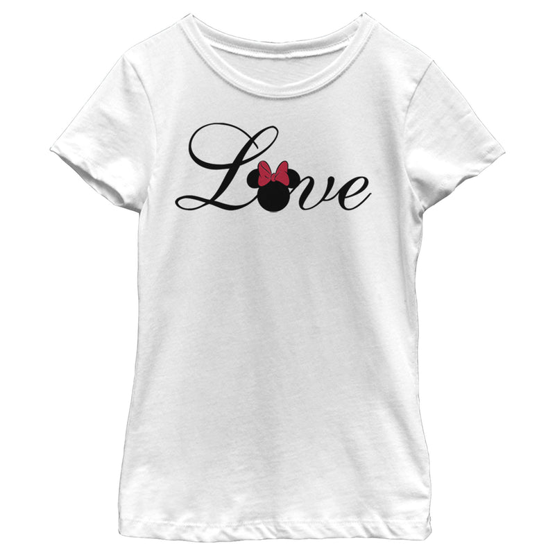 Girl's Mickey & Friends Minnie Mouse Love T-Shirt