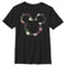 Boy's Mickey & Friends Mickey Mouse Flower Crown Silhouette T-Shirt