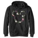 Boy's Mickey & Friends Mickey Mouse Flower Crown Silhouette Pull Over Hoodie