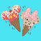 Girl's Mickey & Friends Ice Cream Couple T-Shirt