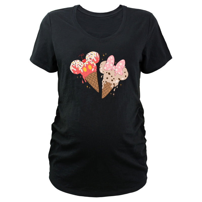 Women's Mickey & Friends Ice Cream Cones Couple T-Shirt