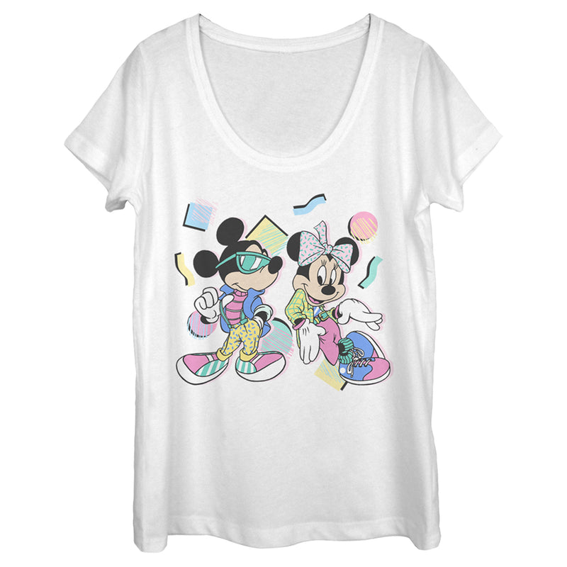 Women's Mickey & Friends '80s Minnie and Mickey Mouse Scoop Neck