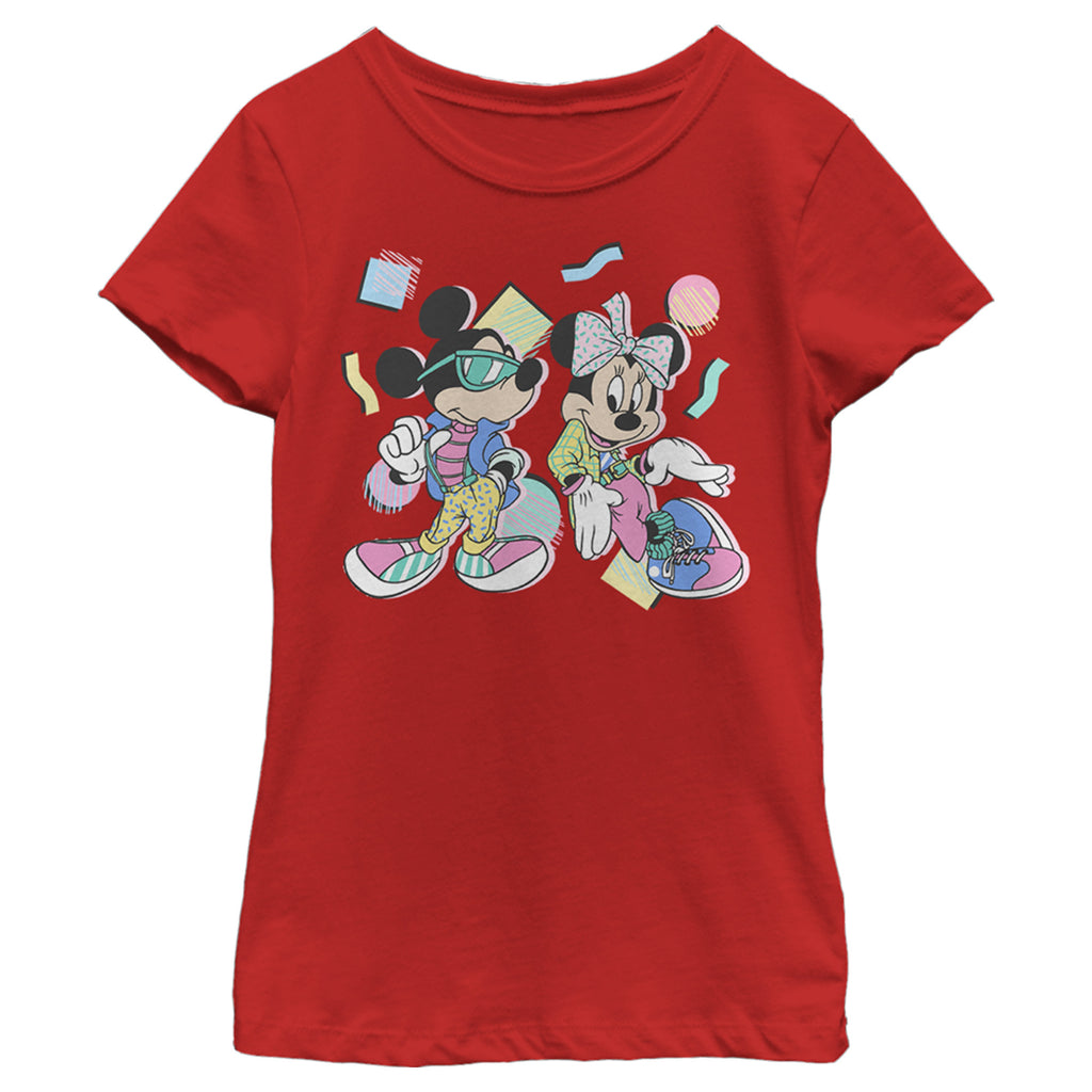 Girl's Mickey & Friends '80s Minnie and Mickey Mouse T-Shirt