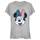 Junior's Mickey & Friends Minnie American Bow T-Shirt