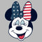 Junior's Mickey & Friends Minnie American Bow T-Shirt