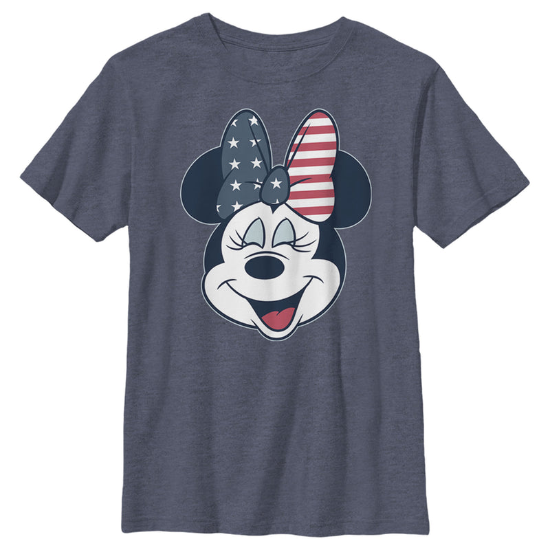 Boy's Mickey & Friends Minnie Mouse American Bow T-Shirt