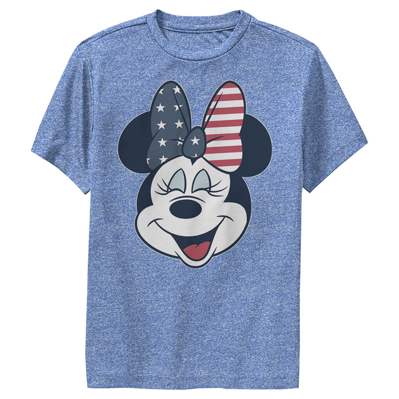 Boy's Mickey & Friends Minnie Mouse American Bow Performance Tee