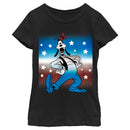Girl's Mickey & Friends Patriotic Dancing Goofy T-Shirt
