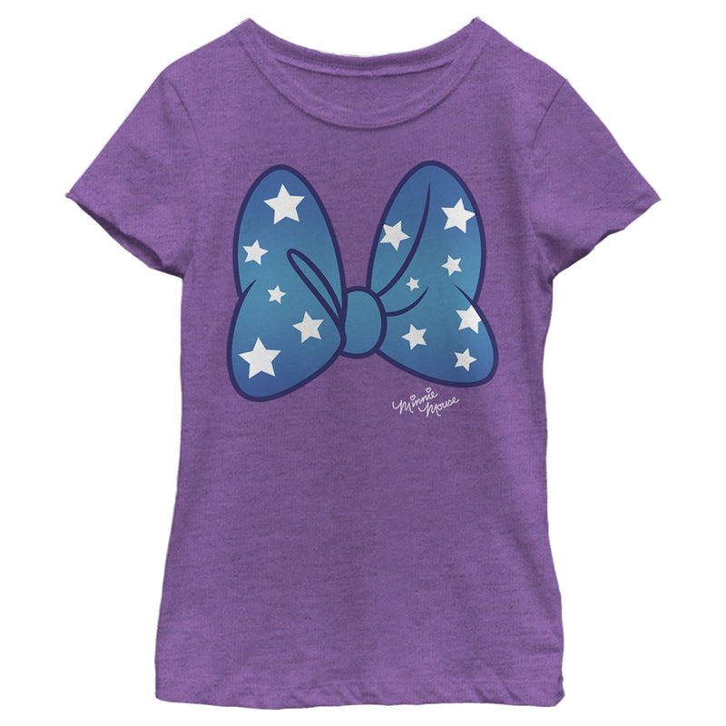 Girl's Mickey & Friends Minnie Mouse Starry Bow T-Shirt