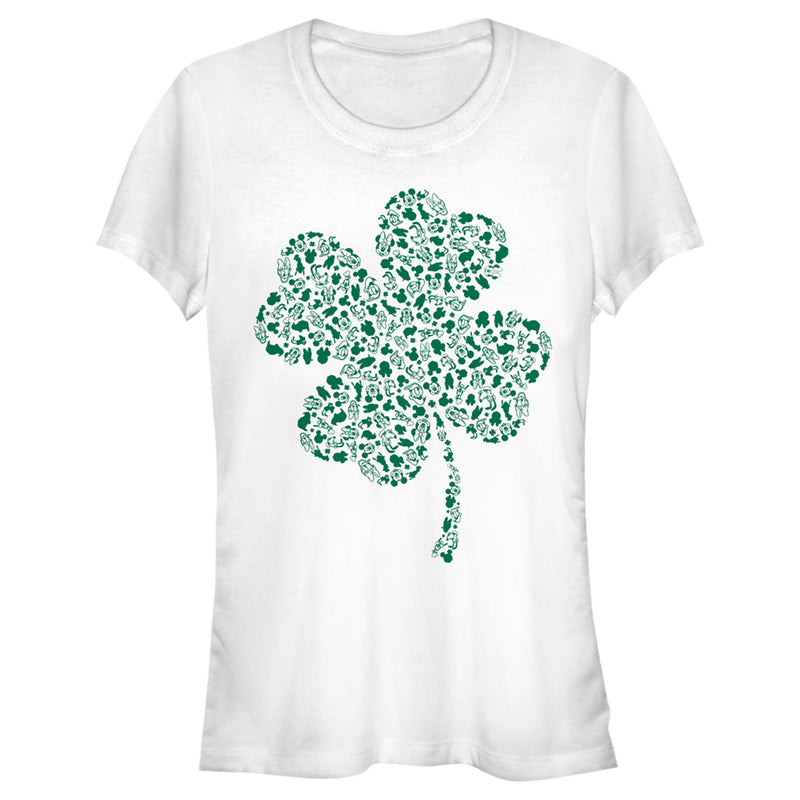 Junior's Mickey & Friends Shamrock Friends T-Shirt