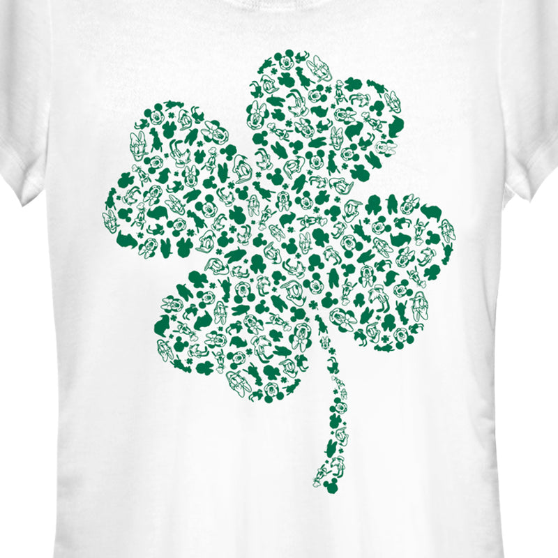 Junior's Mickey & Friends Shamrock Friends T-Shirt