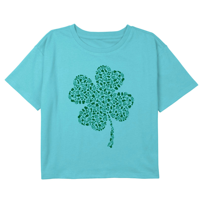 Girl's Mickey & Friends Shamrock Icon Friends T-Shirt