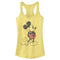 Junior's Mickey & Friends Distressed Mickey Mouse Pose Racerback Tank Top