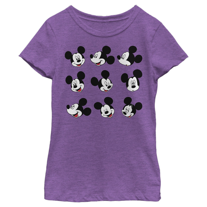 Girl's Mickey & Friends Mickey Mouse Funny Faces T-Shirt