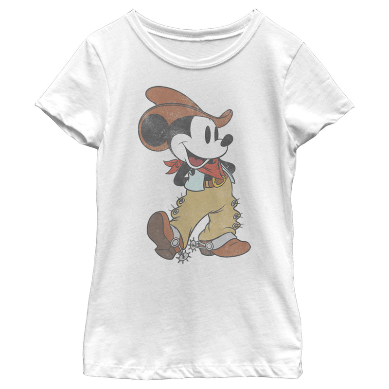 Girl's Mickey & Friends Western Mickey T-Shirt