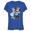 Junior's Mickey & Friends Distressed Fourth of July Daisy and Minnie T-Shirt
