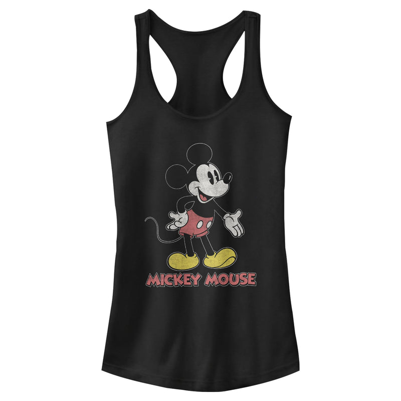 Junior's Mickey & Friends Retro Stance Racerback Tank Top