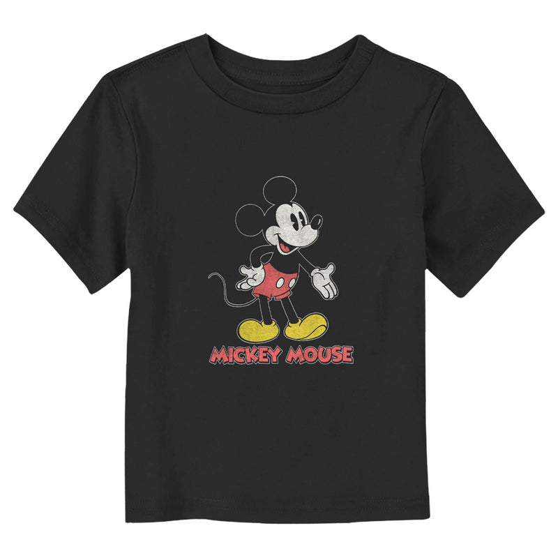 Toddler's Mickey & Friends Distressed Mickey Logo T-Shirt