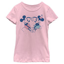 Girl's Mickey & Friends Mickey and Minnie Heart T-Shirt