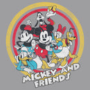 Boy's Mickey & Friends Mickey & Friends Retro Group Circle Pull Over Hoodie