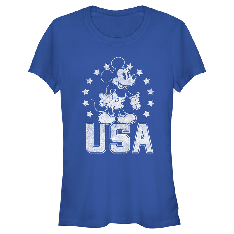 Junior's Mickey & Friends Fourth of July USA Mickey Mouse T-Shirt