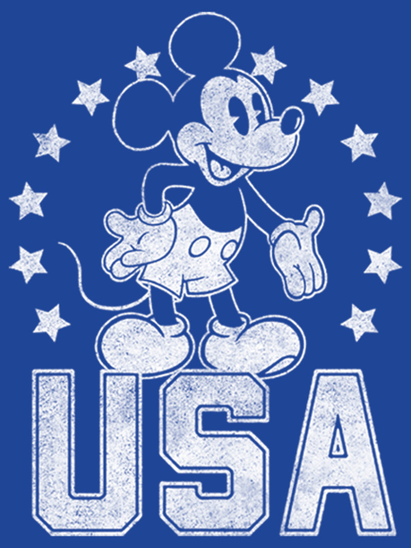 Junior's Mickey & Friends Fourth of July USA Mickey Mouse T-Shirt