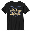 Boy's Mickey & Friends Mickey Mouse Distressed Name Silhouette T-Shirt