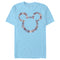 Men's Mickey & Friends Floral Mickey Mouse Logo Outline T-Shirt