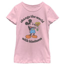 Girl's Mickey & Friends Mickey Mouse Change the World with Kindness T-Shirt