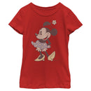 Girl's Mickey & Friends Retro Distressed Minnie T-Shirt