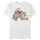 Men's Mickey & Friends Colorful Group Shot Distressed T-Shirt