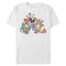 Men's Mickey & Friends Colorful Group Shot Distressed T-Shirt