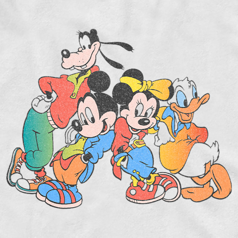 Men's Mickey & Friends Colorful Group Shot Distressed Tank Top