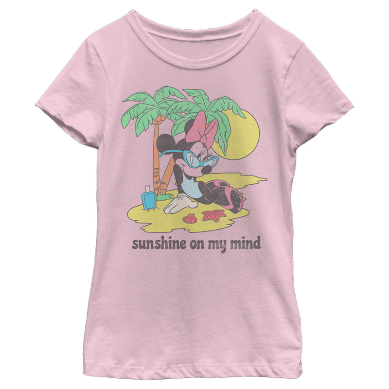 Girl's Mickey & Friends Minnie Mouse Sunshine on my Mind T-Shirt