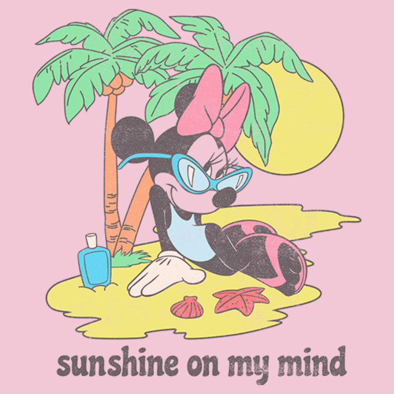 Girl's Mickey & Friends Minnie Mouse Sunshine on my Mind T-Shirt