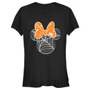 Junior's Mickey & Friends Minnie Web Silhouette T-Shirt