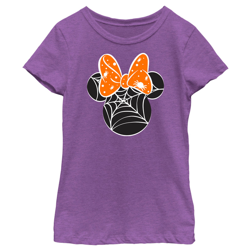 Girl's Mickey & Friends Mickey and Friends Minnie Web Silhouette T-Shirt