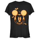 Junior's Mickey & Friends Pumpkin Face T-Shirt