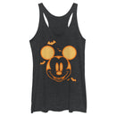 Women's Mickey & Friends Halloween Pumpkin Face Racerback Tank Top