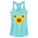 Junior's Mickey & Friends Sunflower Logo Racerback Tank Top