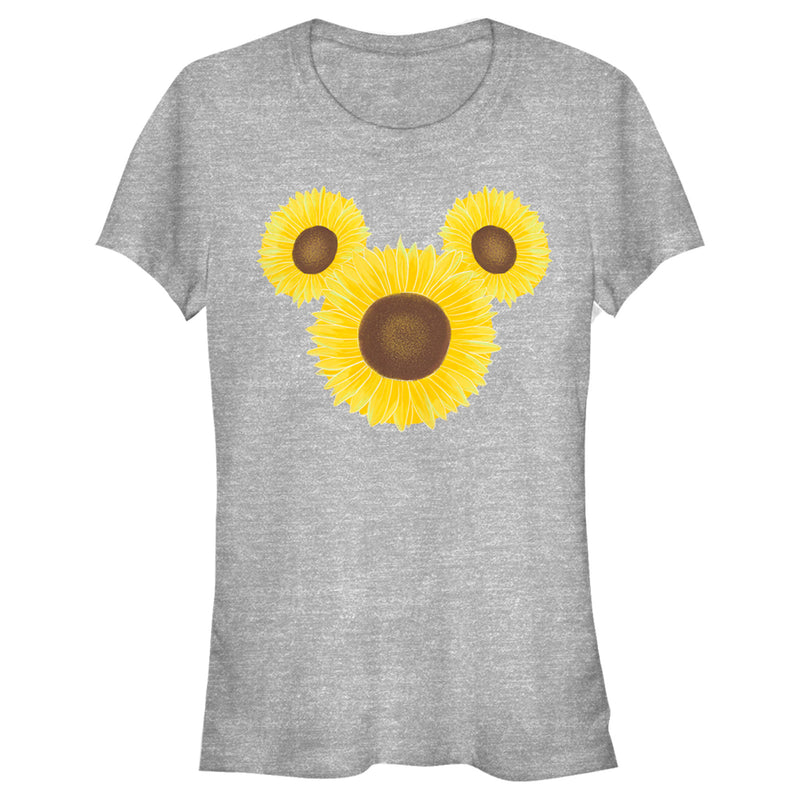 Junior's Mickey & Friends Sunflower Logo T-Shirt