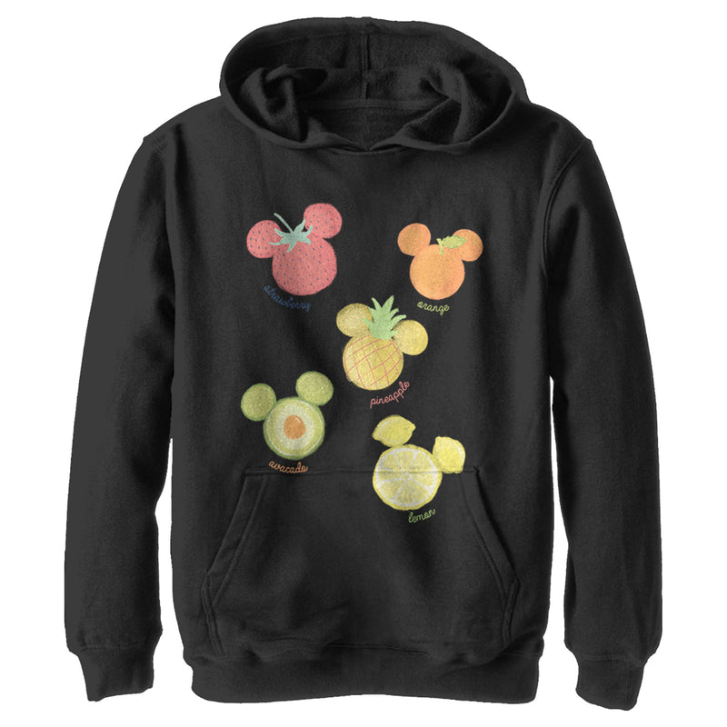 Boy's Mickey & Friends Mickey Mouse Fruit Silhouettes Pull Over Hoodie