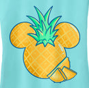 Junior's Mickey & Friends Pineapple Logo Racerback Tank Top