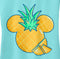 Junior's Mickey & Friends Pineapple Logo Racerback Tank Top