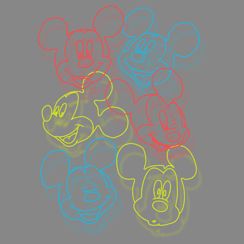 Boy's Mickey & Friends Mickey Mouse Neon Outlines Performance Tee