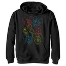 Boy's Mickey & Friends Mickey Mouse Neon Outlines Pull Over Hoodie