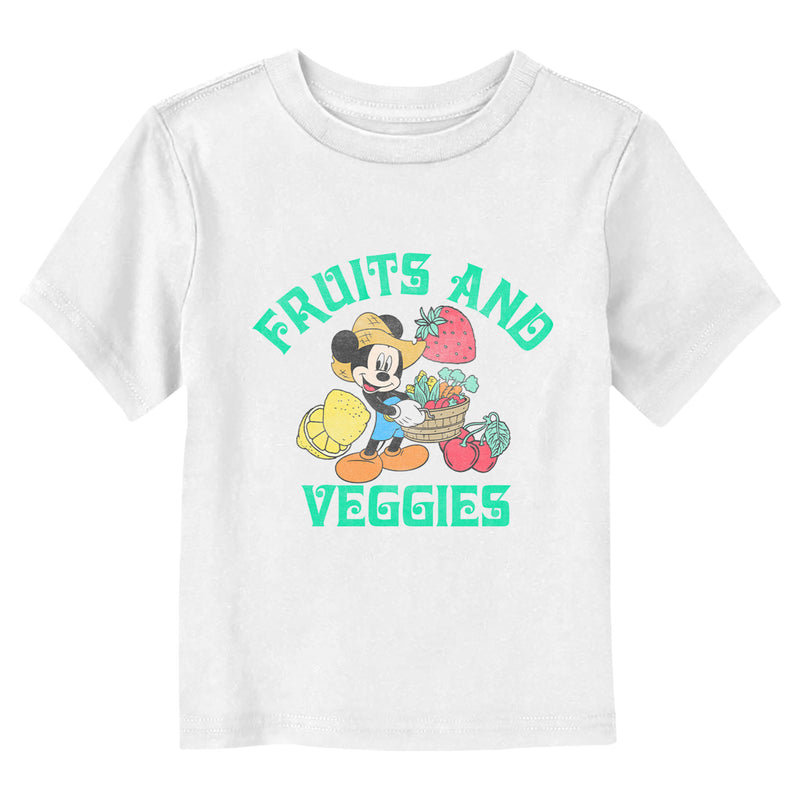 Toddler's Mickey & Friends Farmer Mickey Fruits and Veggies T-Shirt