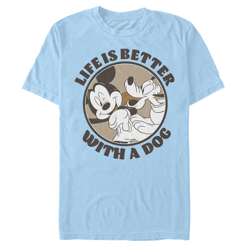 Men's Mickey & Friends Life is Better with a Dog T-Shirt